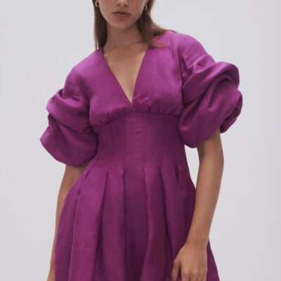 Aje. Adelie Puff Sleeve Mini Dress