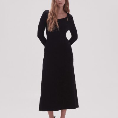 Aje. Celeste Twist Knit Midi Dress