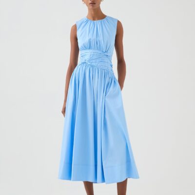 Aje. Agatha Knot Waist Midi Dress