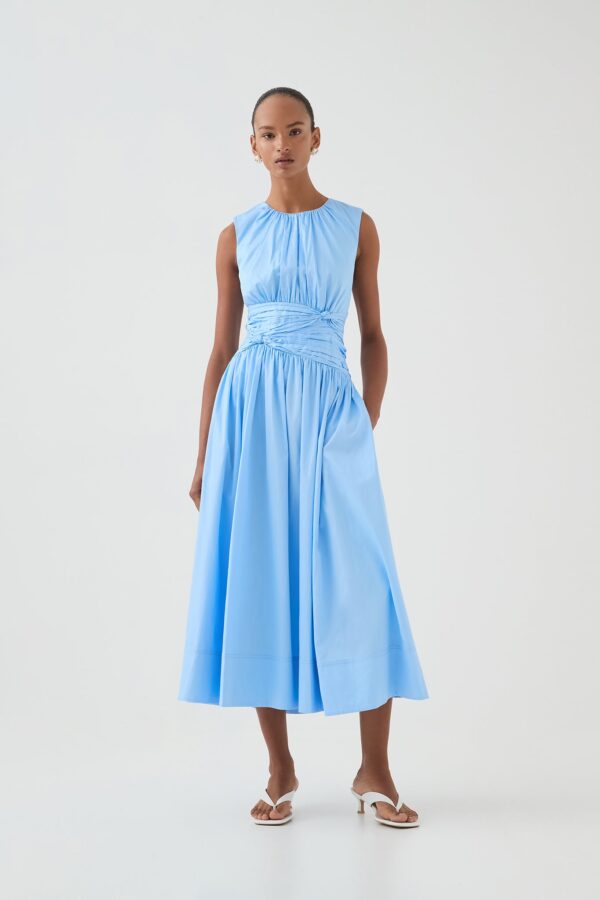 Aje. Agatha Knot Waist Midi Dress
