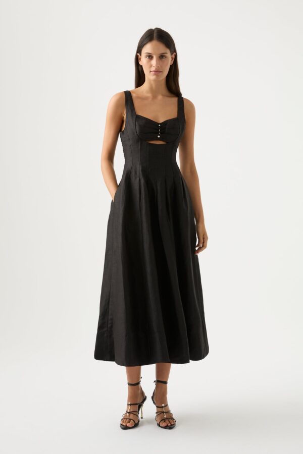 Aje. Divinity Pearl Pin Midi Dress