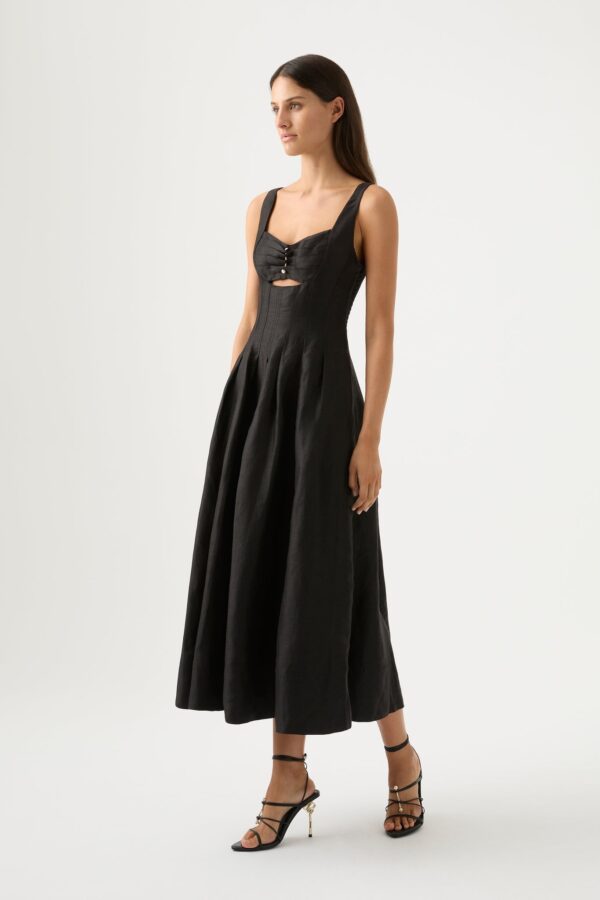 Aje. Divinity Pearl Pin Midi Dress - Image 3