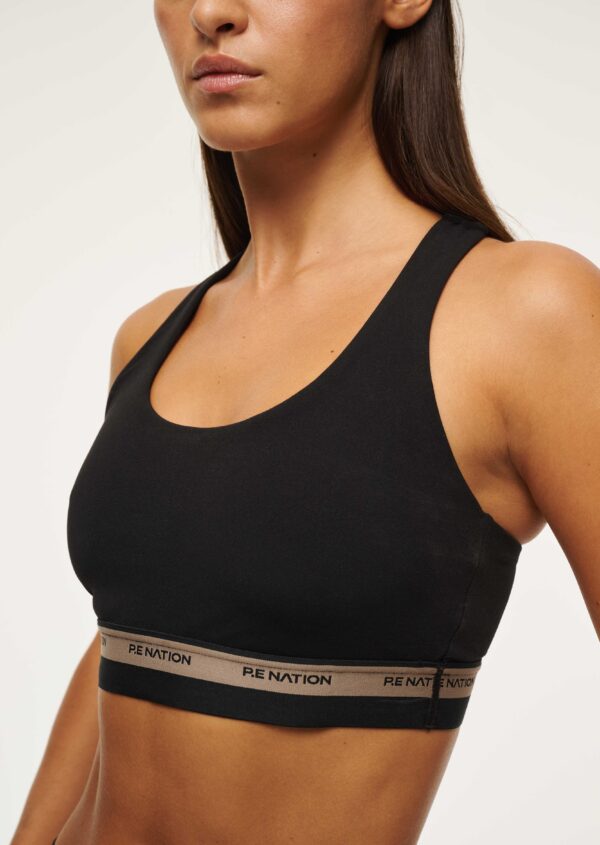 P.E Nation Avant Sports Bra In Black - Image 2
