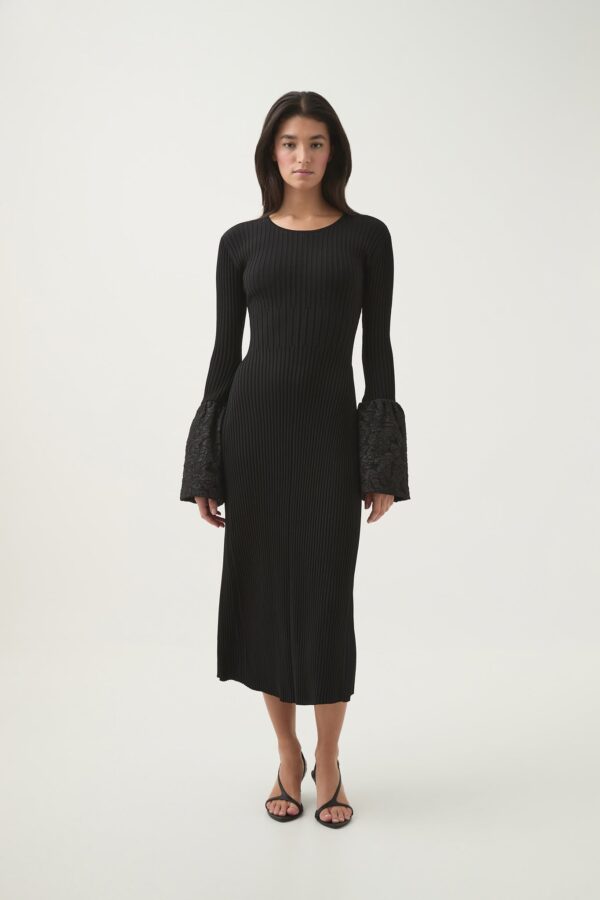 Aje. Flute Knit Midi Dress