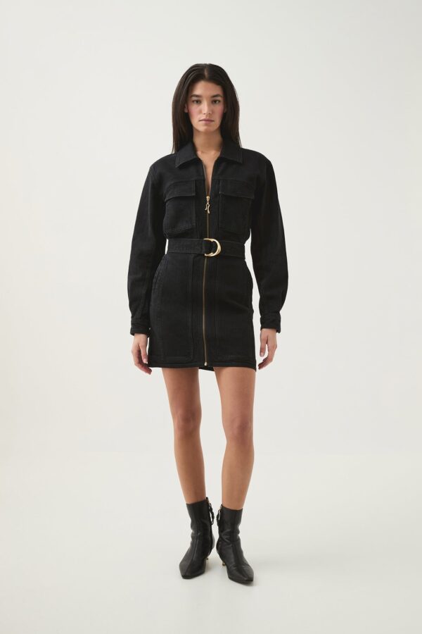 Aje. Maya Denim Mini Dress - Image 3
