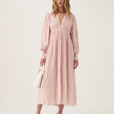 Aje. Catalyst Pleated Midi Dress