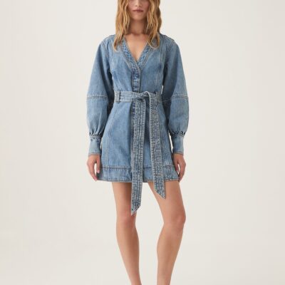 Aje. Outline Denim Mini Dress