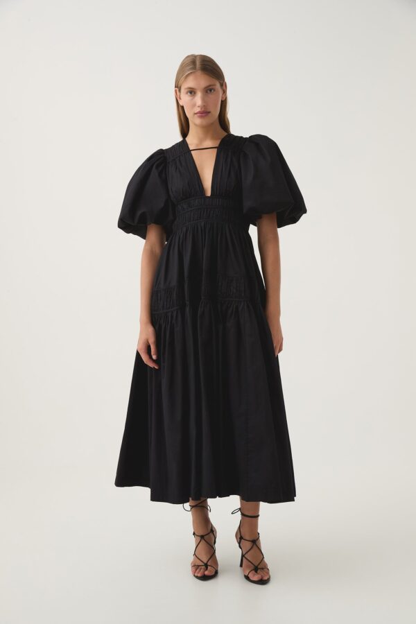 Aje. Fallingwater Ruched Midi Dress - Image 3