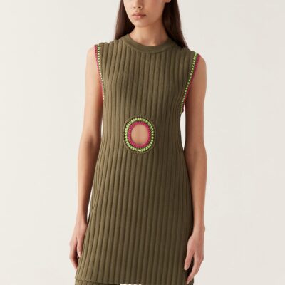 Aje. Tazia Crochet Edge Mini Dress
