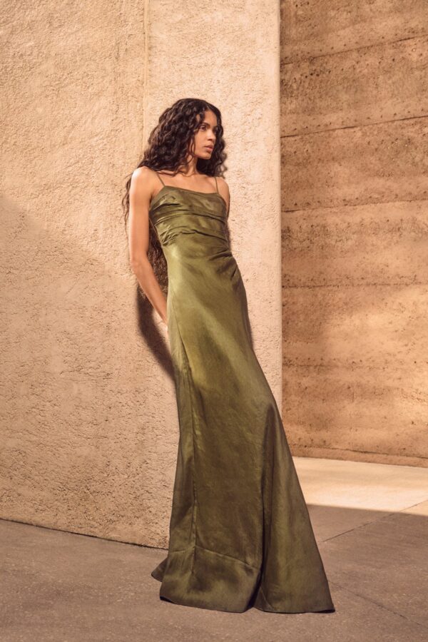 Aje. Clarice Draped Maxi Dress