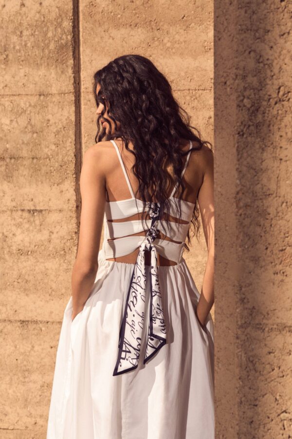 Aje. Danica Tie Back Midi Dress
