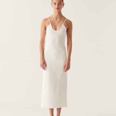 Aje. Veida Ottoman Knit Midi Dress