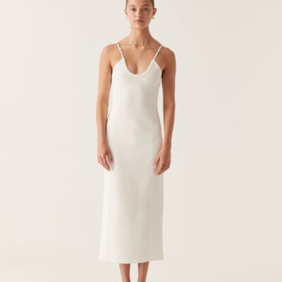 Aje. Veida Ottoman Knit Midi Dress