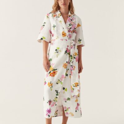Aje. Tabitha Wrap Front Midi Dress