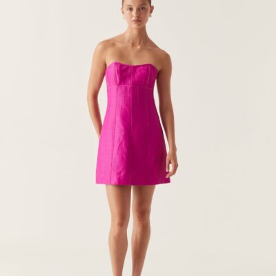 Aje. Zayla Strapless Mini Dress