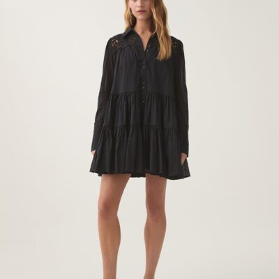 Aje. Charmer Lace Trim Mini Dress