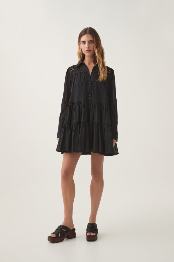 Aje. Charmer Lace Trim Mini Dress