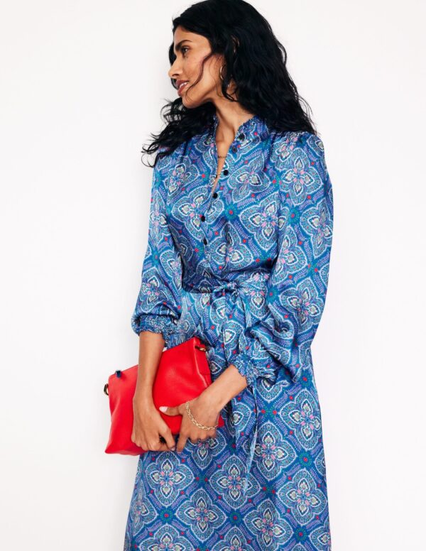 Boden Jasmine Satin Midi Dress