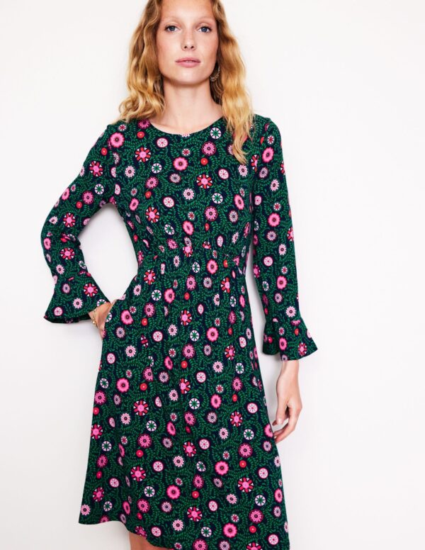 Boden Flute Sleeve Jersey Dress