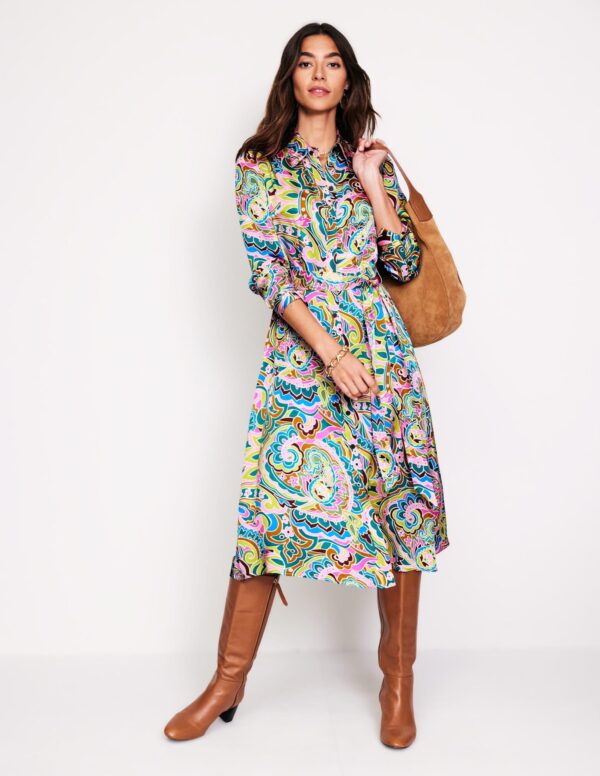 Boden Kate Satin Shirt Dress