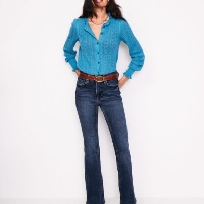 Boden High Rise Slim Flare Jeans