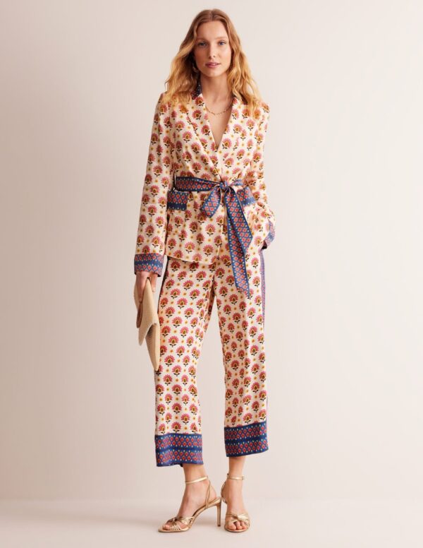 Boden Satin Belted Blazer