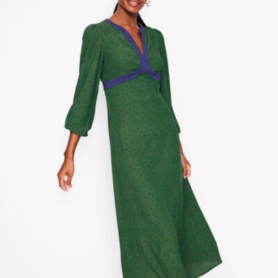 Boden Imelda Border Print Midi Dress