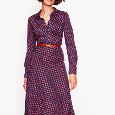 Boden Laura Jersey Midi Shirt Dress