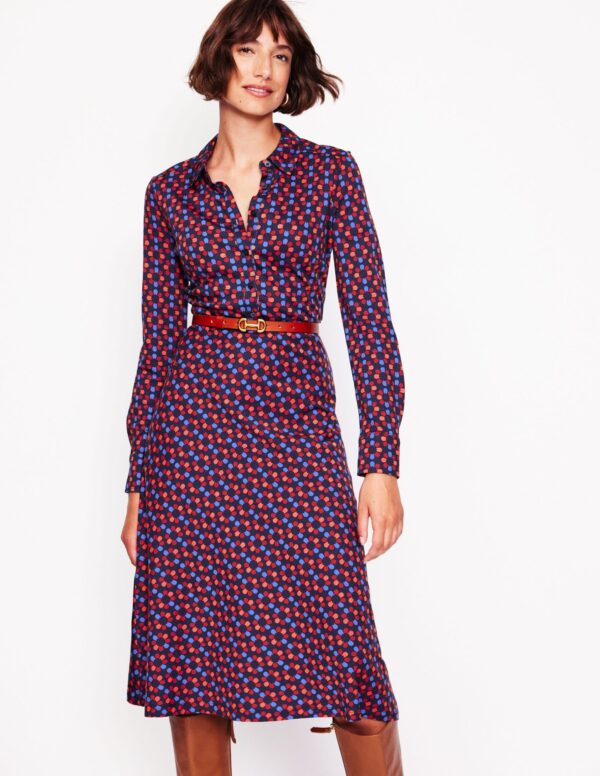 Boden Laura Jersey Midi Shirt Dress