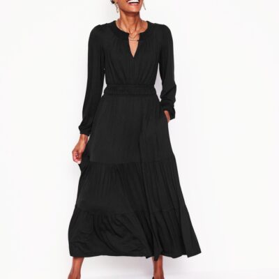 Boden Smock Tiered Jersey Midi Dress