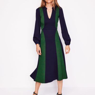 Boden Notch Abstract Ponte Dress