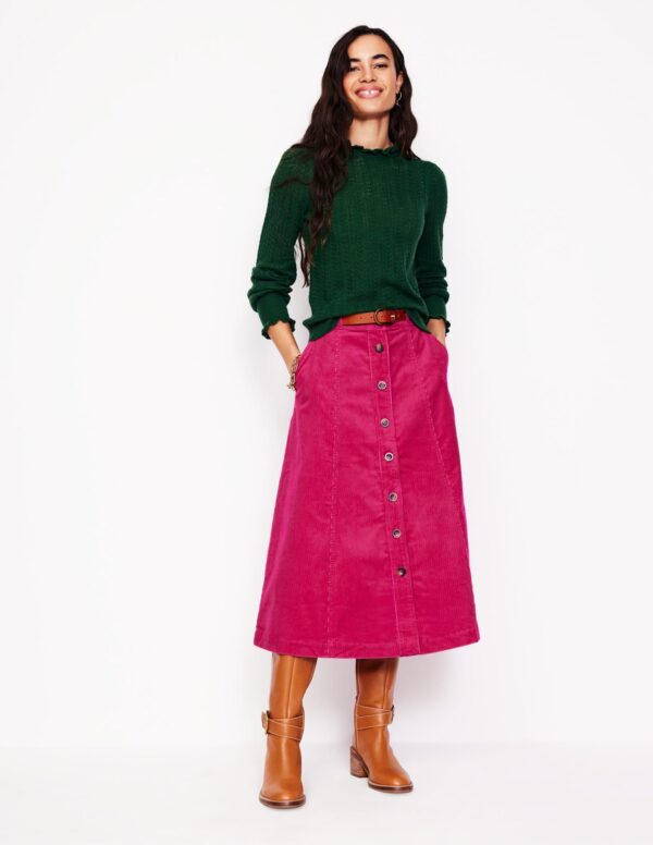 Boden Petra Cord Midi Skirt