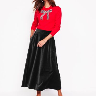 Boden Angelica Velvet Skirt