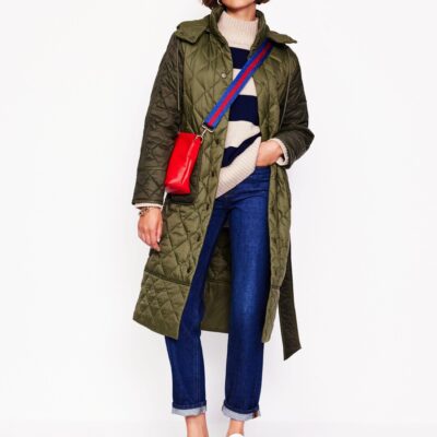 Boden Quilted Belted Coat