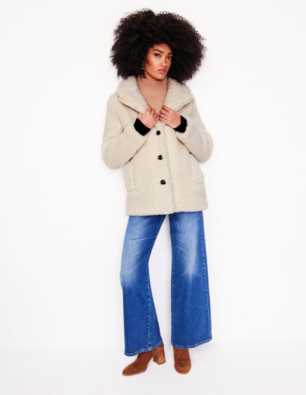 Boden Short Teddy Coat