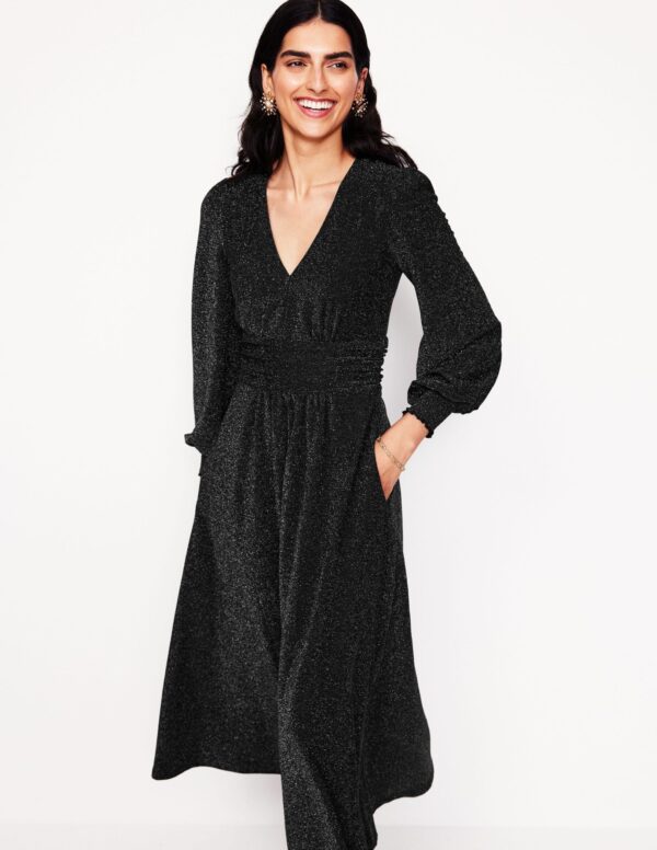 Boden Daphne Metallic Midi Dress