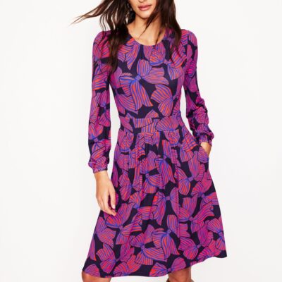 Boden Alexandra Blouson Jersey Dress
