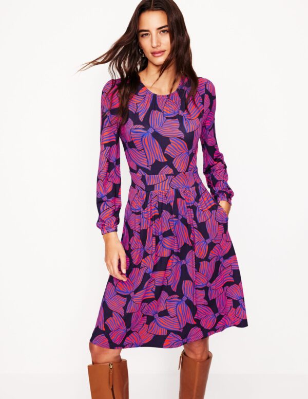 Boden Alexandra Blouson Jersey Dress