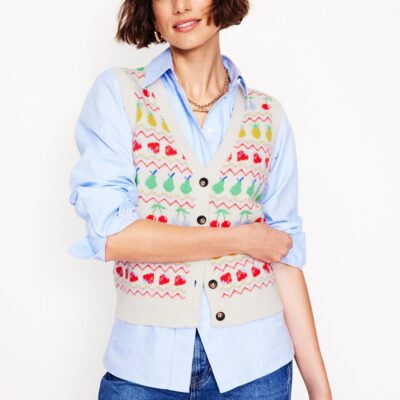 Boden Edie Fair Isle Waistcoat
