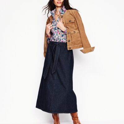 Boden Denim Maxi Skirt