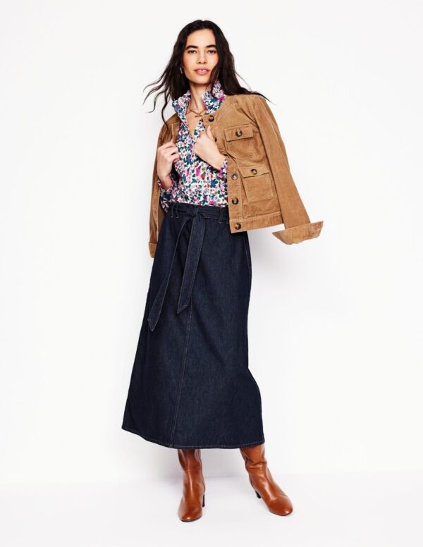 Boden Denim Maxi Skirt