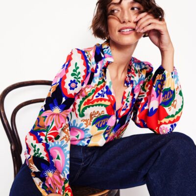 Boden Ruffle Collar Blouse