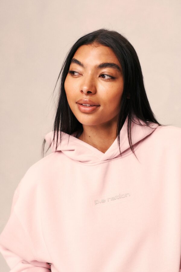 P.E Nation Global Peak Hoodie In Washed Chalk Pink - Image 2