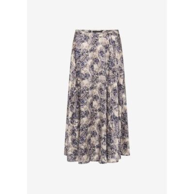 David Lawrence Ravenna Silk Midi Skirt