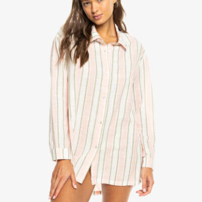 Roxy New Blue Riptide Shirt Dress