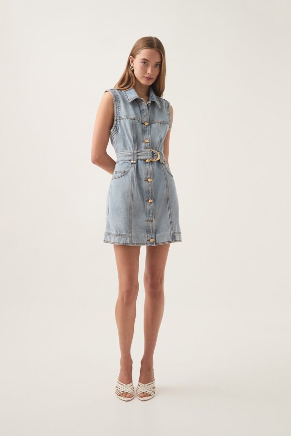 Aje. Ray Denim Mini Dress