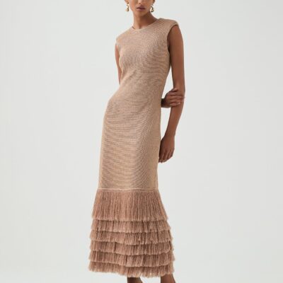 Aje. Breeze Knit Midi Dress