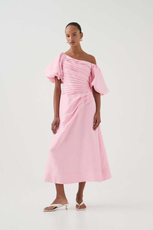 Aje. Cadence Ruched Midi Dress