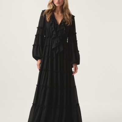 Aje. Protea Ruffle Maxi Dress