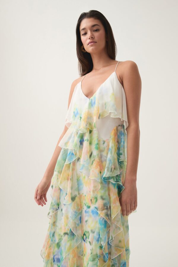 Aje. Dreamscape Frill Maxi Dress - Image 3